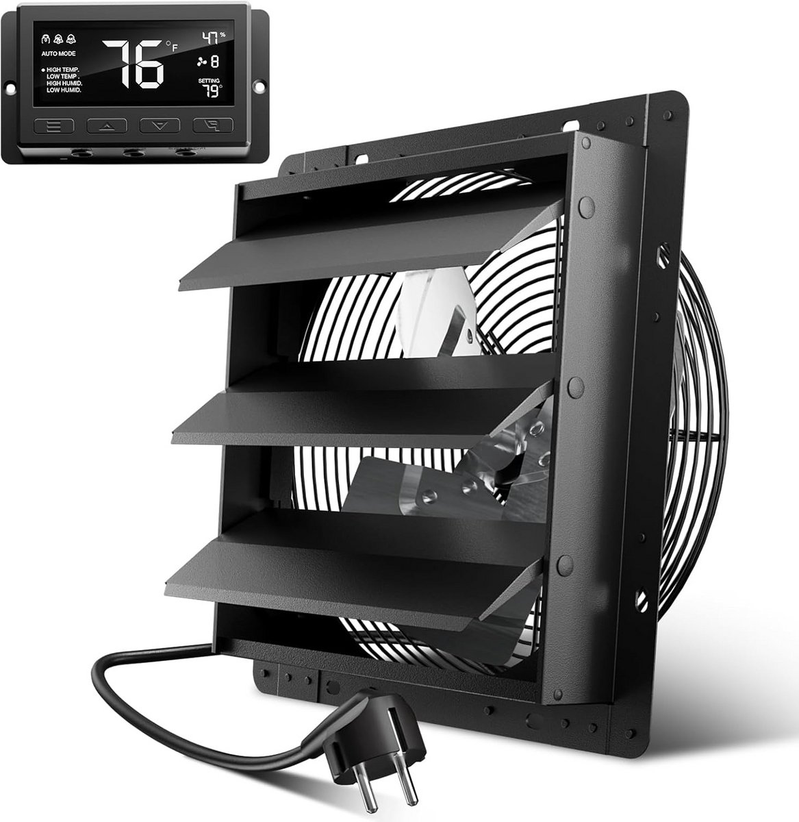 Industriële Afzuigventilator 300mm - Krachtige Afvoer Ventilator met EC Motor (1650 m³/h)
