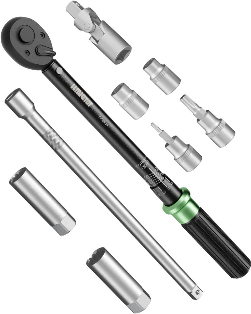 Dopsleutel Set 9-delig Traagheidssleutel 60 Nm