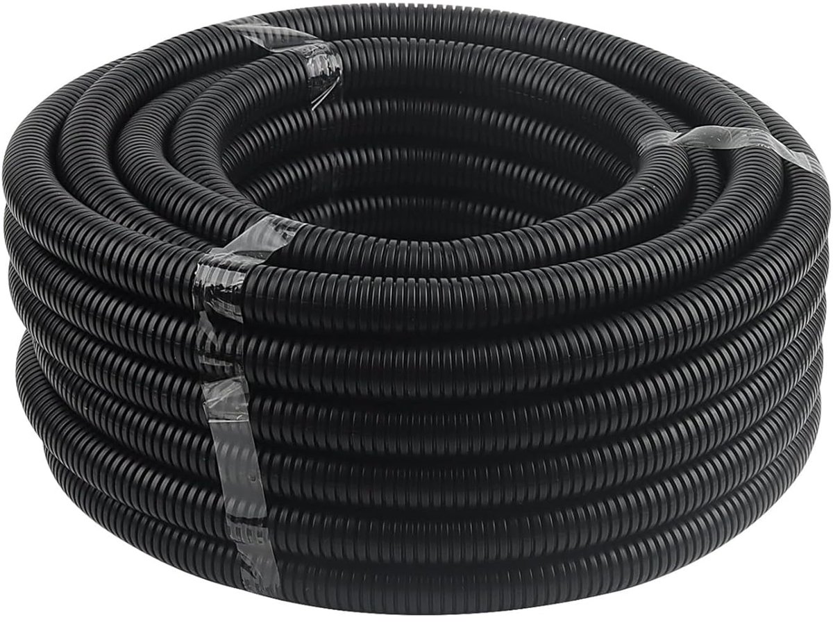 IMPERATORIS® Kabelhoes - Kabelmanagement Sleeve - Kabels Wegwerken - Flexibel - Voor TV en Computer Kabels - 50 m , 10 mm x 13 mm - Zwart