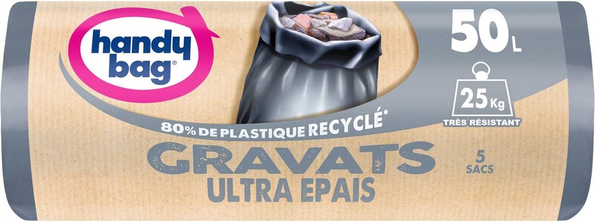 Robuuste vuilniszakken 50L - 80% gerecycled - Extra sterk en belastbaar