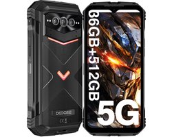 DOOGEE VMAX PLUS 5G - Robuuste Smartphone - Robuuste Telefoon - 36 GB ROM + 512 GB ROM - 22000 mAh/33 W- 200 MP + 32 MP + 20 MP nachtzicht - 6,58 inch FHD+ 120 Hz IPS - NFC - Face ID - Wi-Fi 6 - dubbele luidsprekers - Zwart