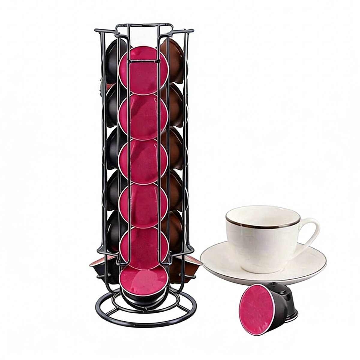Koffiecapsulehouder Compatibel - Zilverkleurig