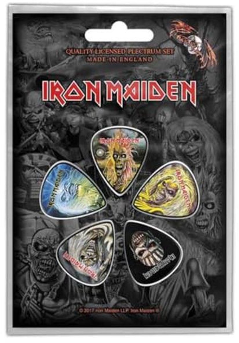 Plectrum Set van 5 met Multicolour Motieven