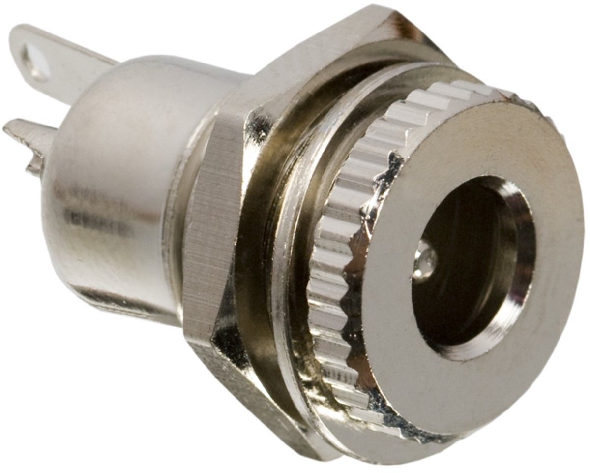 5x DC Aansluitbus 5.5×2.1 mm – DC Socket Metaal – Montage Connector – Voeding Aansluiting – 5 Stuks [05155]
