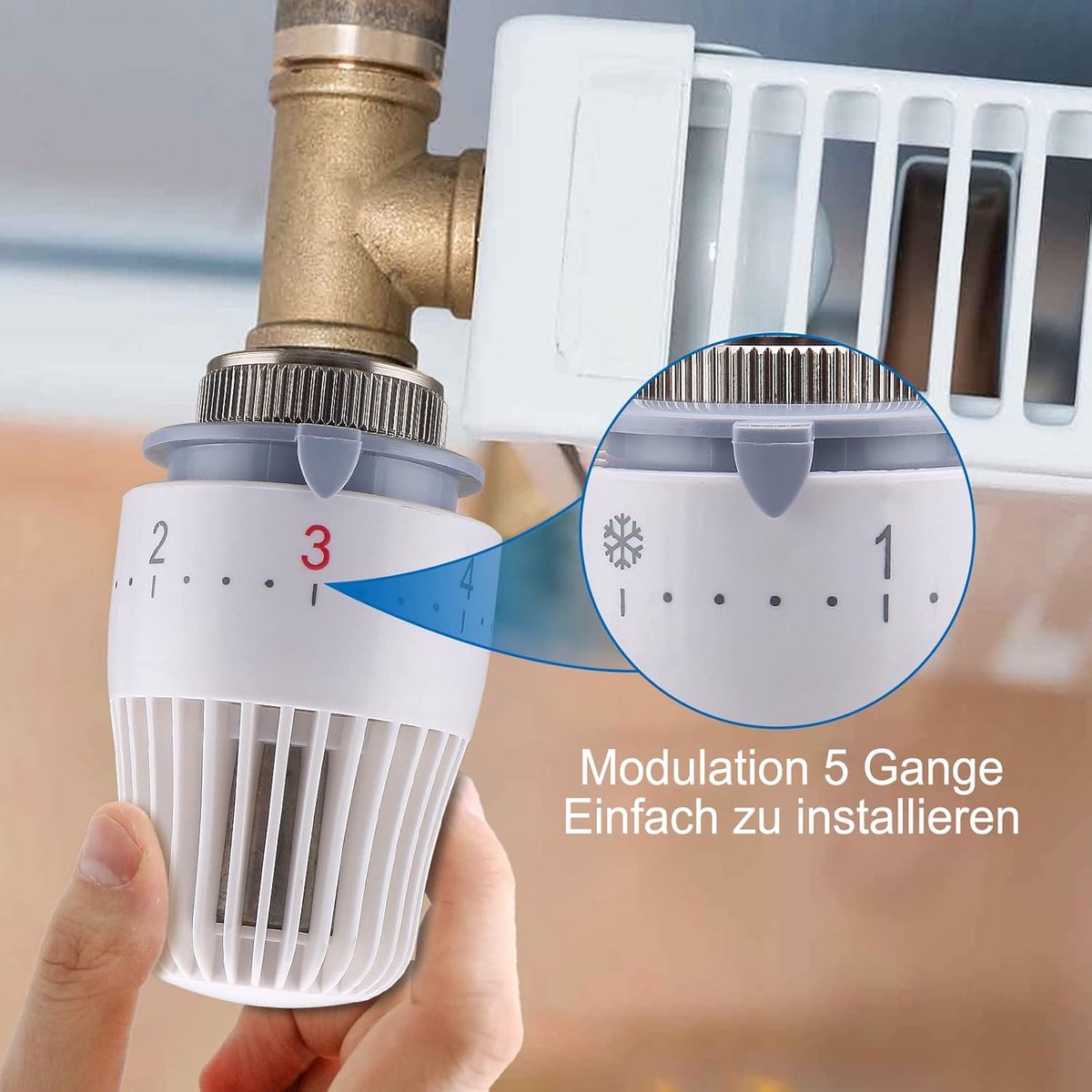 Thermostatische Radiatorkop M30x1.5 voor Verwarming - Temperatuurregeling Woonhuis en Kantoor