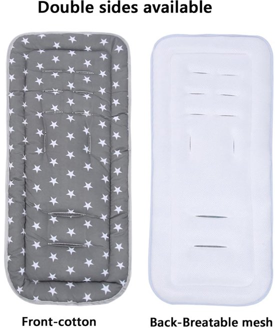 Kinderwagen zitkussen - universele ademende kinderwagenbekleding - zitkussen voor de kinderwagen - verdikte katoenen kinderwagenstoelhoes - 75*33cm -Stijl 1 van Merkloos — afbeelding 3