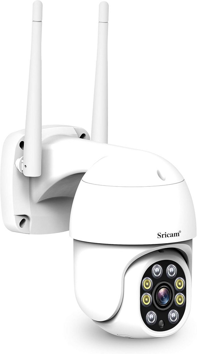 Pan Tilt Buiten Camera met Kleuren Nachtzicht, WiFi, 2.0MP HD en Bewegingsdetectie (IP66)