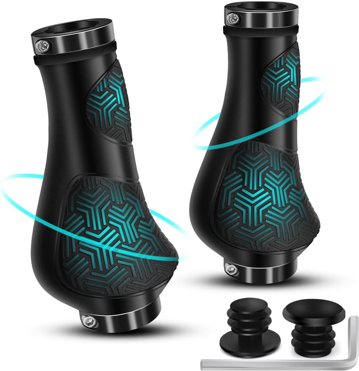 Ergonomische Fietshandgrepen Stuur Grips - Antislip Rubber voor MTB en Stadsfiets - Universele Bevestiging
