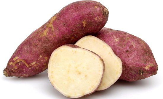 Witte Zoete Aardappel 1kg – Verse White Sweet Potato Mild & Natuurlijk | Ideaal voor Koken, Bakken, Puree, Curry’s & Friet | Gezonde Keuken voor Vegan & Vegetarisch | Populair in Aziatische & Afrikaanse Gerechten Met Kajal Stickers