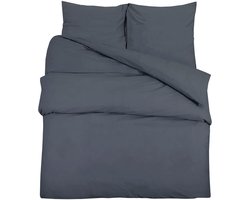 Dekbedovertrekset | Beddengoed lichtgewicht 220x240 cm microvezel antraciet