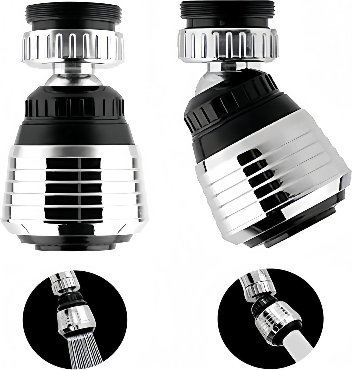 10-delige 360° draaibare kraanbeluchter, luxe waterbesparende kraansproeier, waterbesparend bubbelfilter voor de kraan, keukenaccessoires