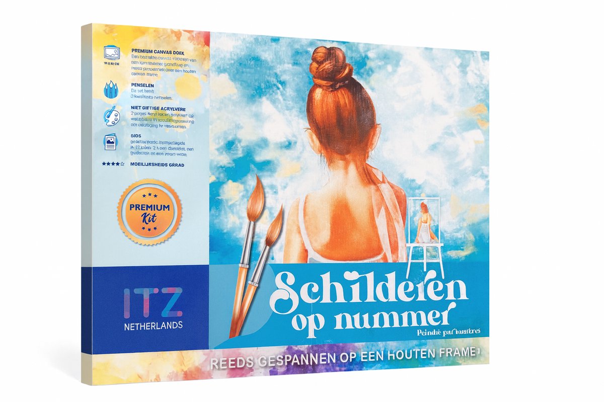 Itz Netherlands - Schilderen op Nummer - Kleine Ballerina - 40 x 50 cm