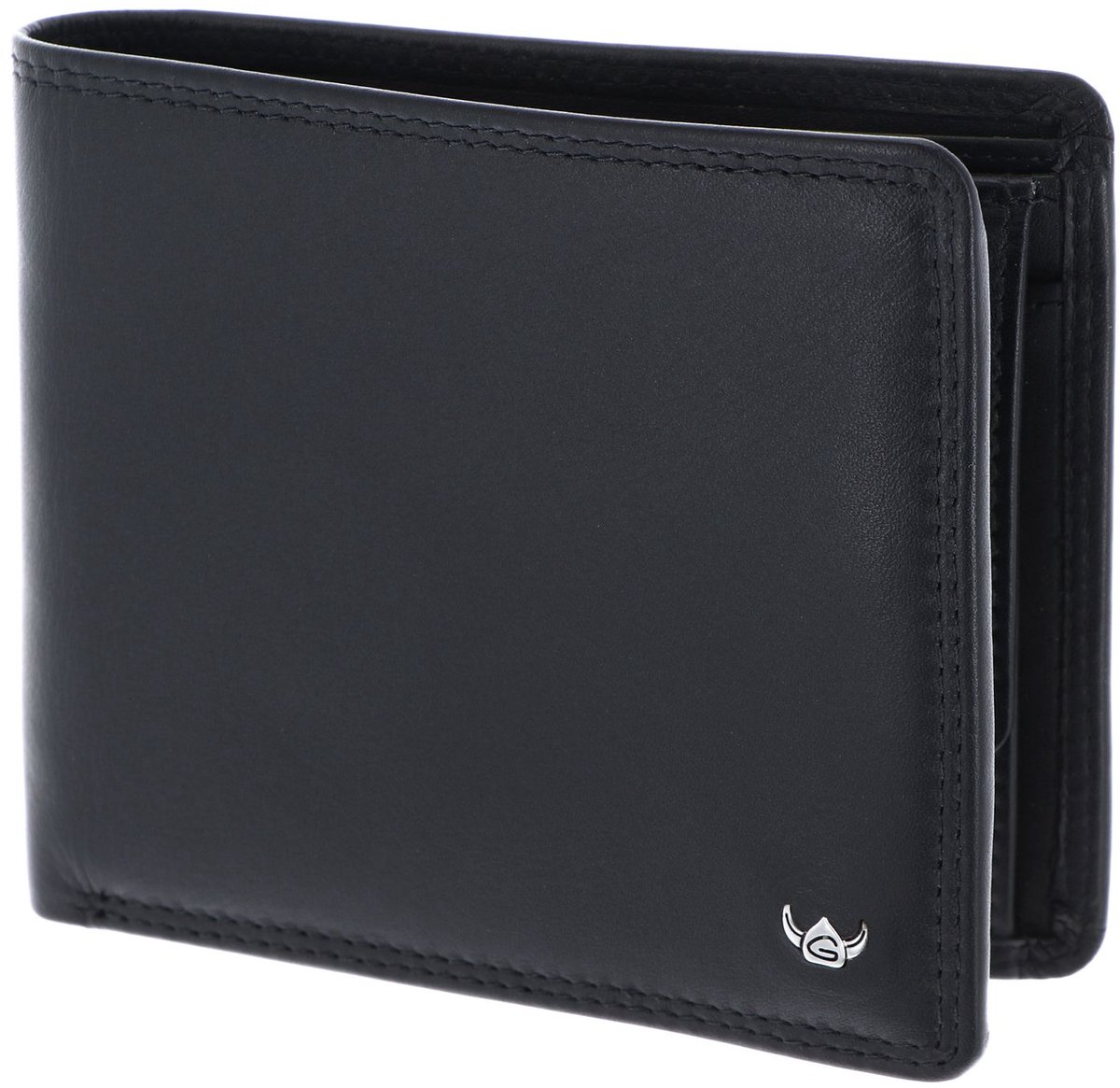 Golden Head Leren portemonnee Polo RFID Protect Scheintasche 1162 Schwarz zwart