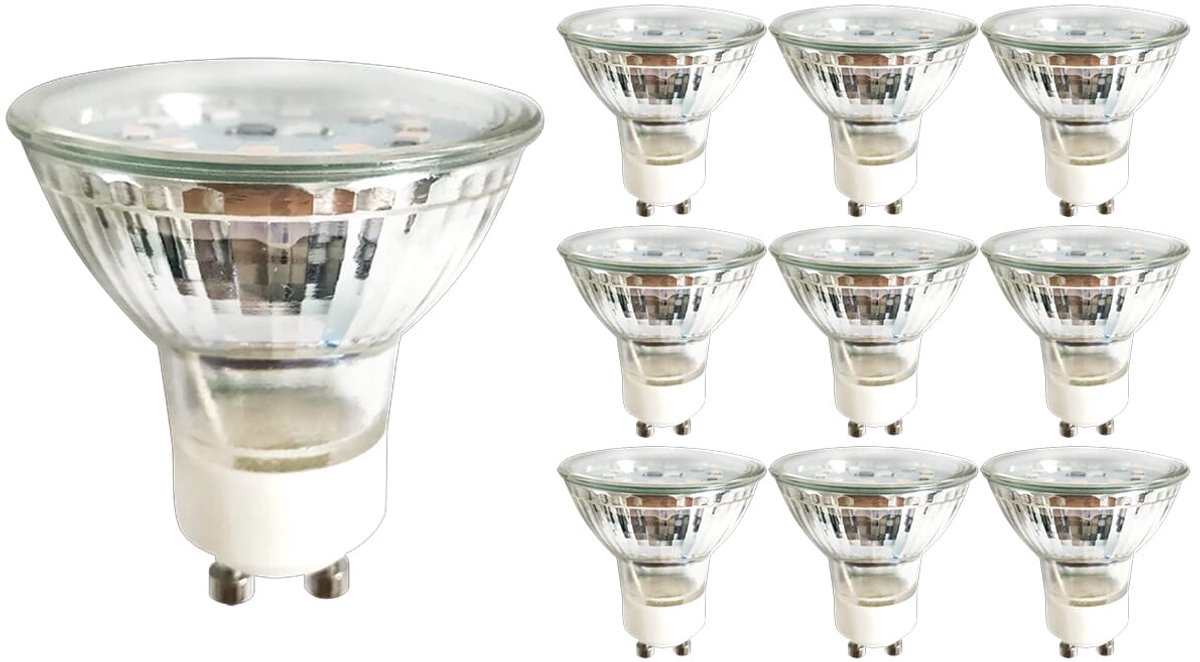LED line LED Spot GU10 - 3W (vervangt 20W) - 273lm - Ø50mm - 230V - Energiezuinig - 10 stuks