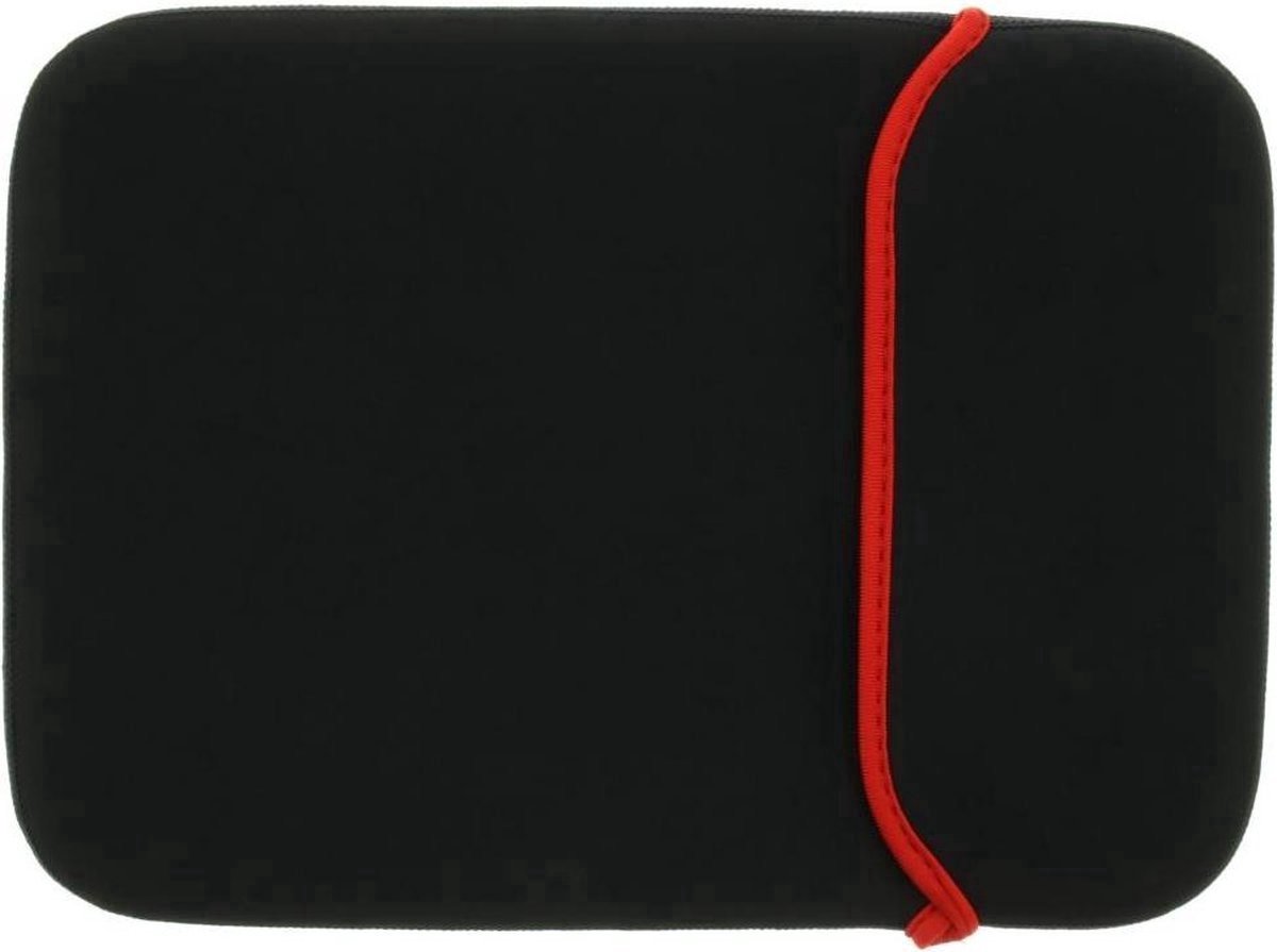 New Age Devi - Bescherm jouw 14 inch laptop/tablet in stijl met onze veelzijdige Soft Sleeve Hoes | Zwart/Rood - 36x26cm
