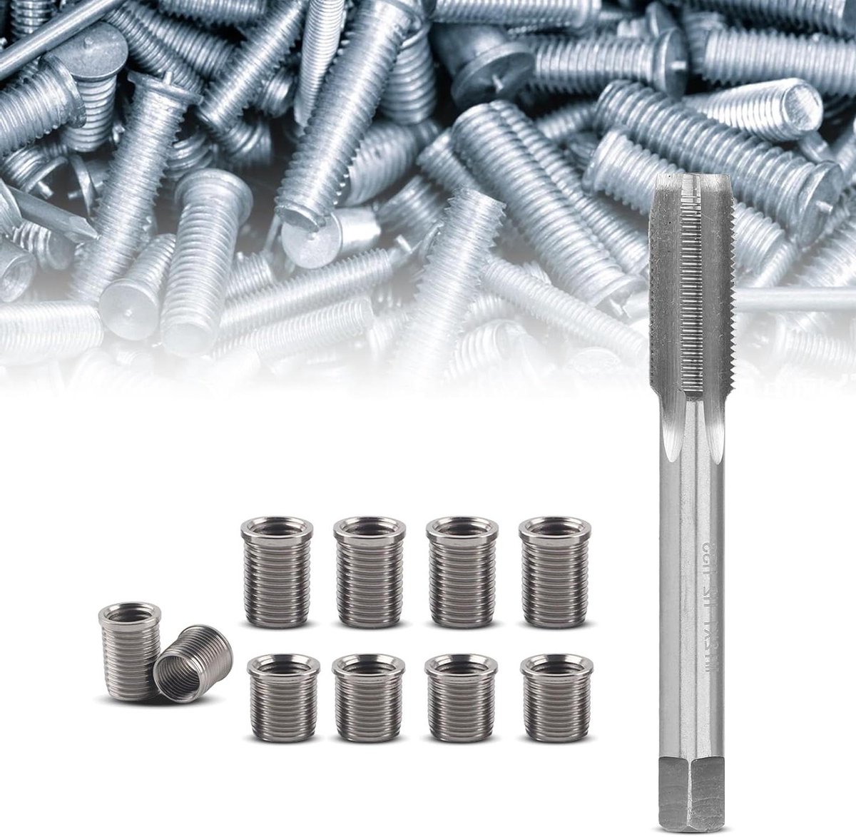 Cosensi - Bougiedraadreparatietool M10x1 0 Bout + M12x1 0 Tap Auto Kit - Reparatie Motoren Generatoren - Schroefdraadreparatiesets