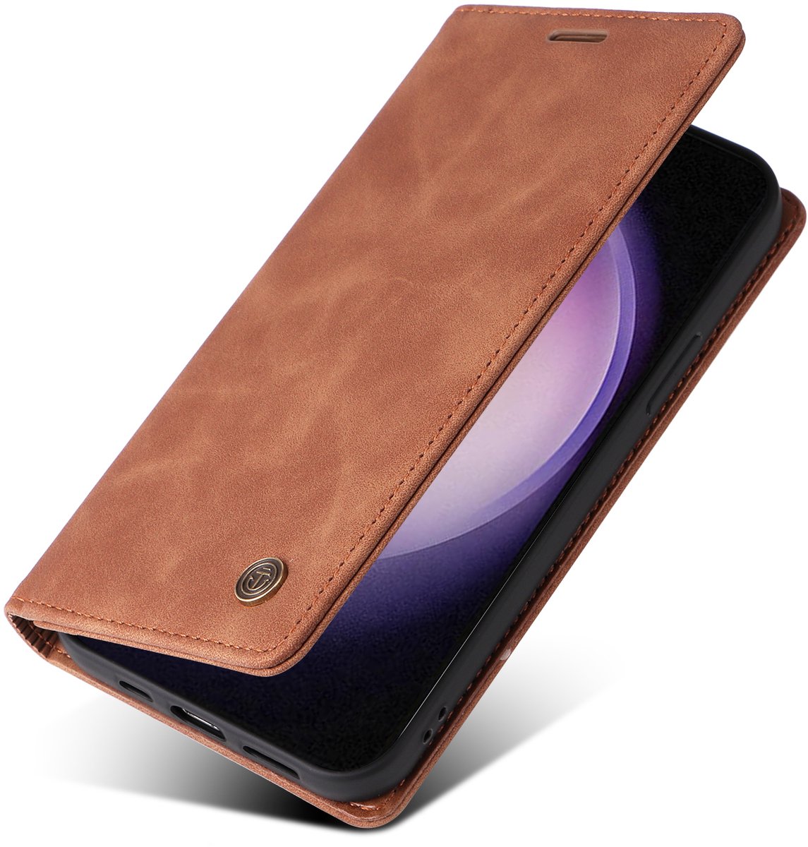 BukkitBow - Leather Case - Kunstleer - Wallet Case - Met Kaarthouder - Hoesje voor Samsung Galaxy S20 FE/FE 5G – Bruin