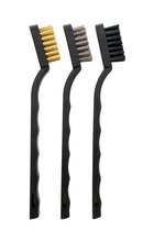 Staalborstel set 3-delig (staal, messing, kunststof) – 18 cm handborstels – 3BMT®