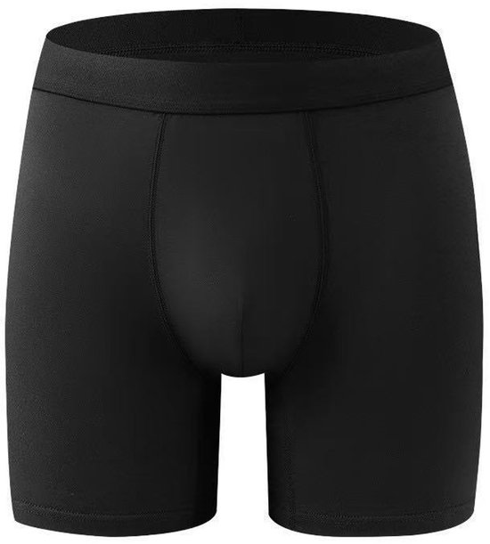Zwarte boxershort voor heren met een brede, elastische tailleband.