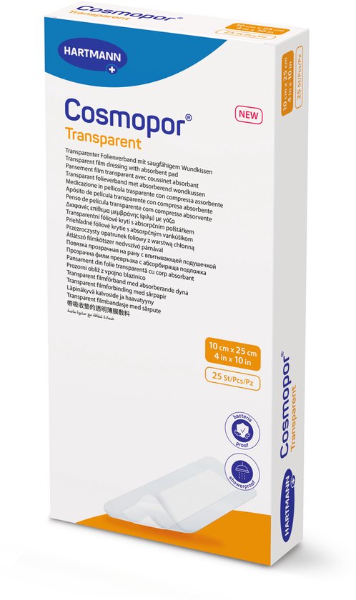 Hartmann Cosmopor Transparent 10 x 25cm - 25 stuks