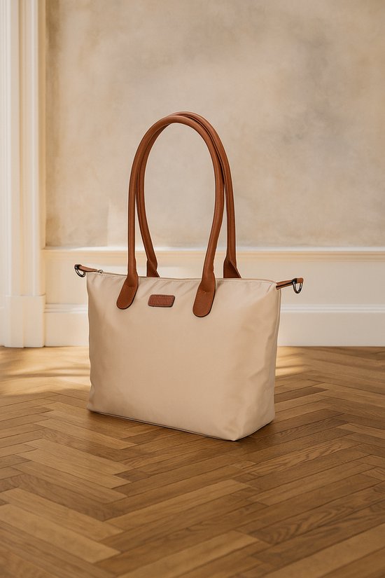 Sac à main Lundholm Shopper pour femme | Design scandinave - Série Danviken - Beige