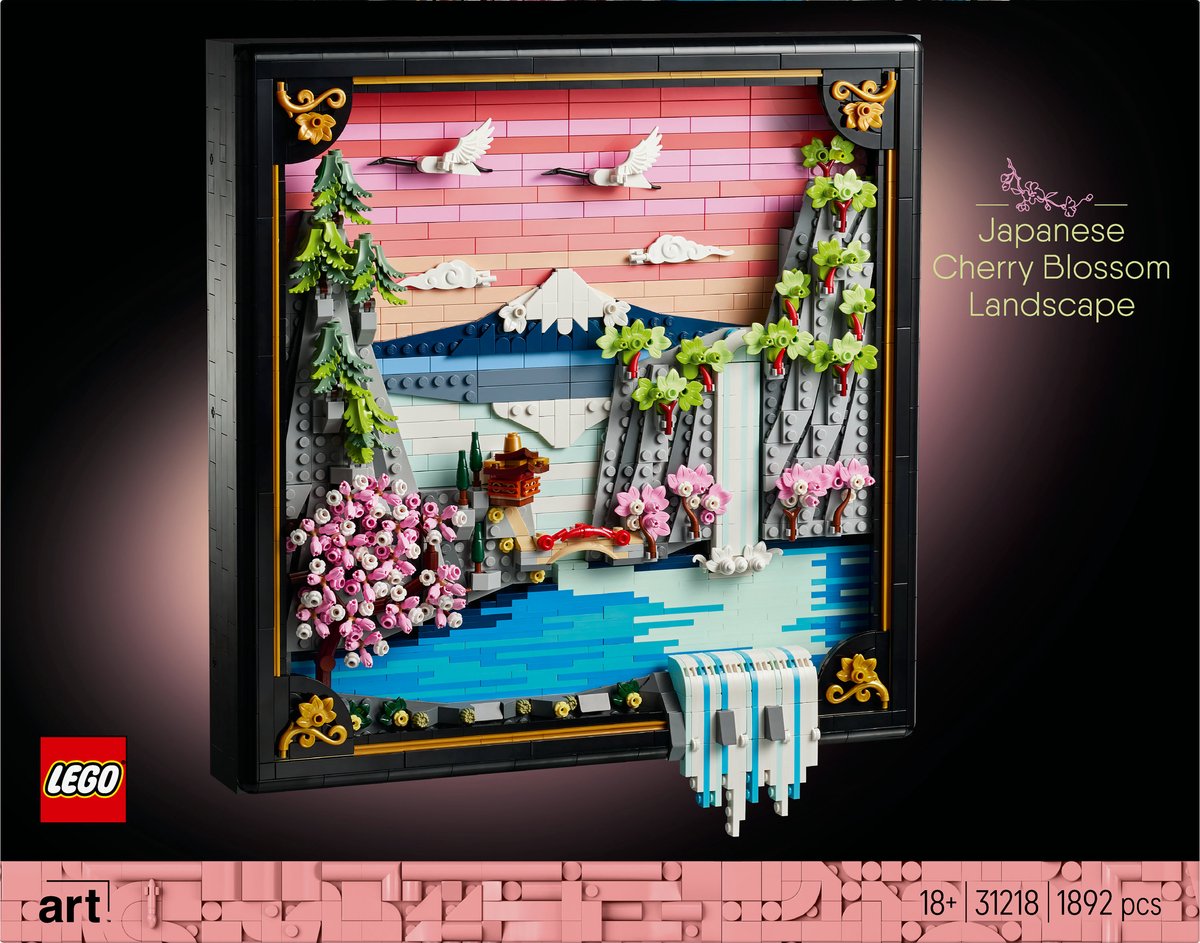 LEGO® Art Landschap met Japanse Kersenbloesems Wanddecoratie - 31218 — afbeelding 14