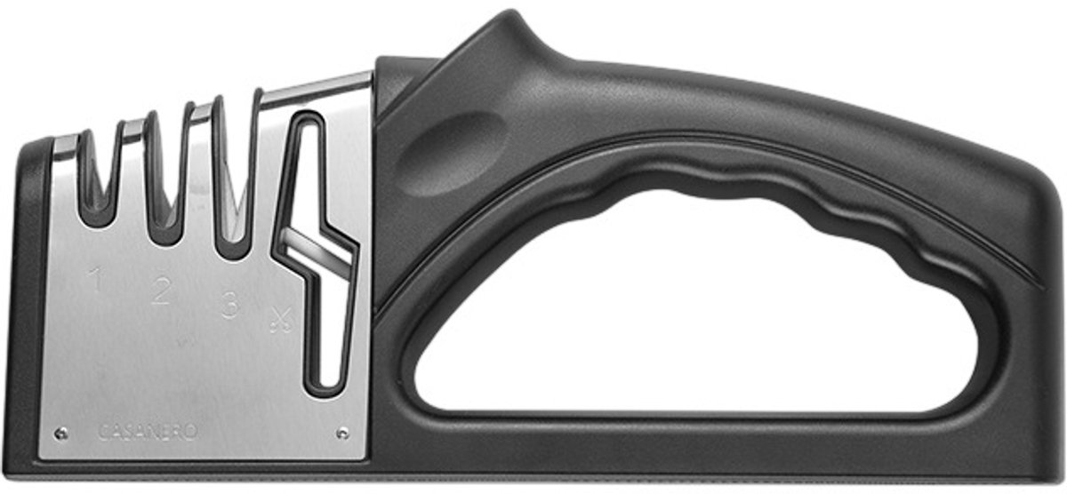 Trekmesslijper - messenslijper - Antislip messenslijper - 4-in-1 slijper - Zwart