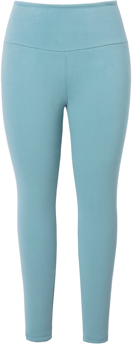 Ulla Popken - Dames - Leggings voering van geweven bont extra warm hoge taille - Ijsgroen - Maat 58+