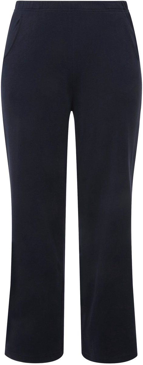 Ulla Popken - Dames - Joggingbroek rechte pijpen elastische band - Marine - Maat 54+