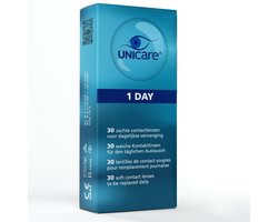 Unicare Zachte Daglenzen - 30 stuks - Sterkte -1.25 - Hioxifilcon A - 58% water - Gevoelige Ogen