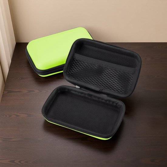 2 stuks-Kaartenbox -Darts Case- Robuuste Speelkaartenhouder voor UNO - Grote Retro Moderne Etui voor Kaartspellen - Geel en groen van Merkloos — afbeelding 3