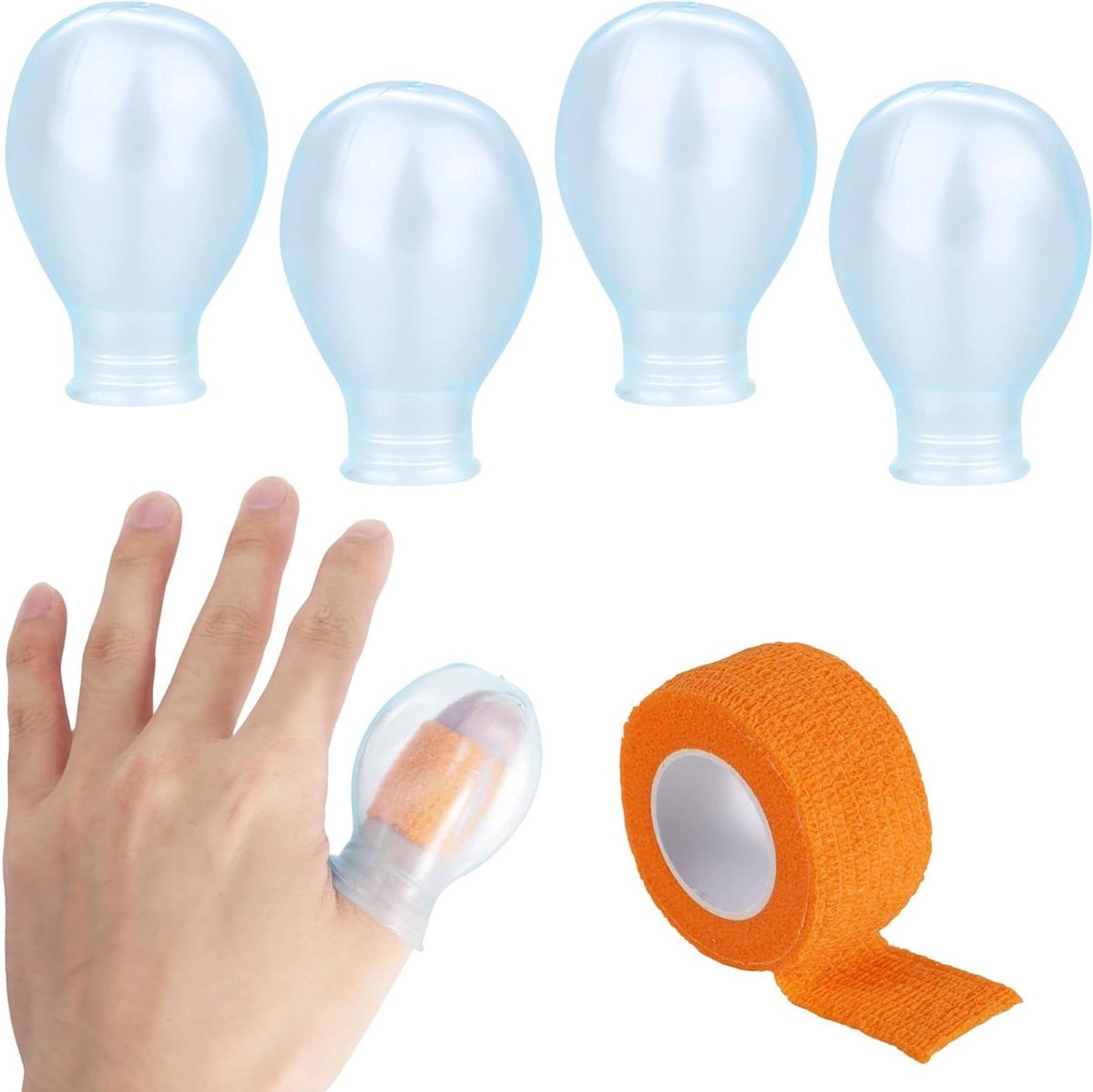 Waterdichte duimbeschermers - set van 4 stuks voor pedicure, manicure en nagelverzorging