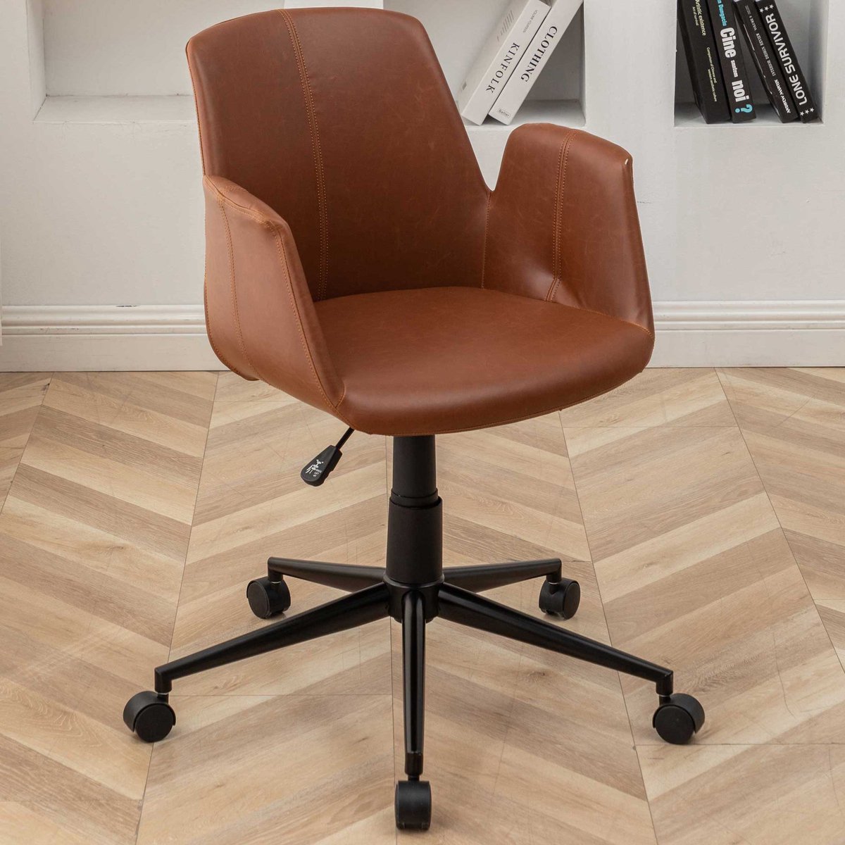 Bureaustoel Playtime - 64x65x81 Cm - Bruin/ PU-kunstleer - CBA - Bureaustoel - Bruin - PU