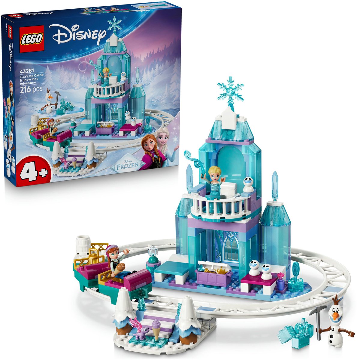 LEGO Disney Frozen - Elsa's IJskasteel en Sneeuwrit Bouwbaar Kasteel Speelgoed voor Kinderen - 43281 – foto 2