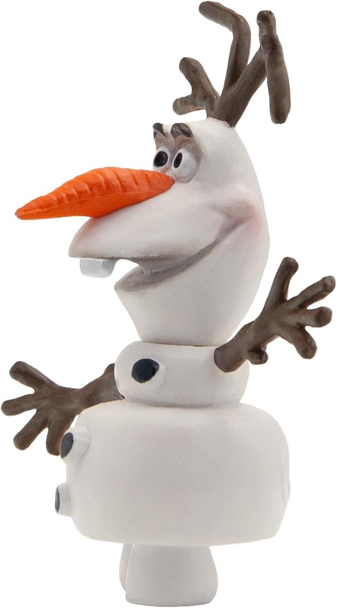 Bullyland 12963 – Speelfiguur Disney Frozen – Olaf de Sneeuwpop – levensecht en detailrijk vormgegeven – ideaal als vrolijk taartfiguurtje, verzamelobject of cadeautje voor kinderen vanaf 3 jaar — afbeelding 3