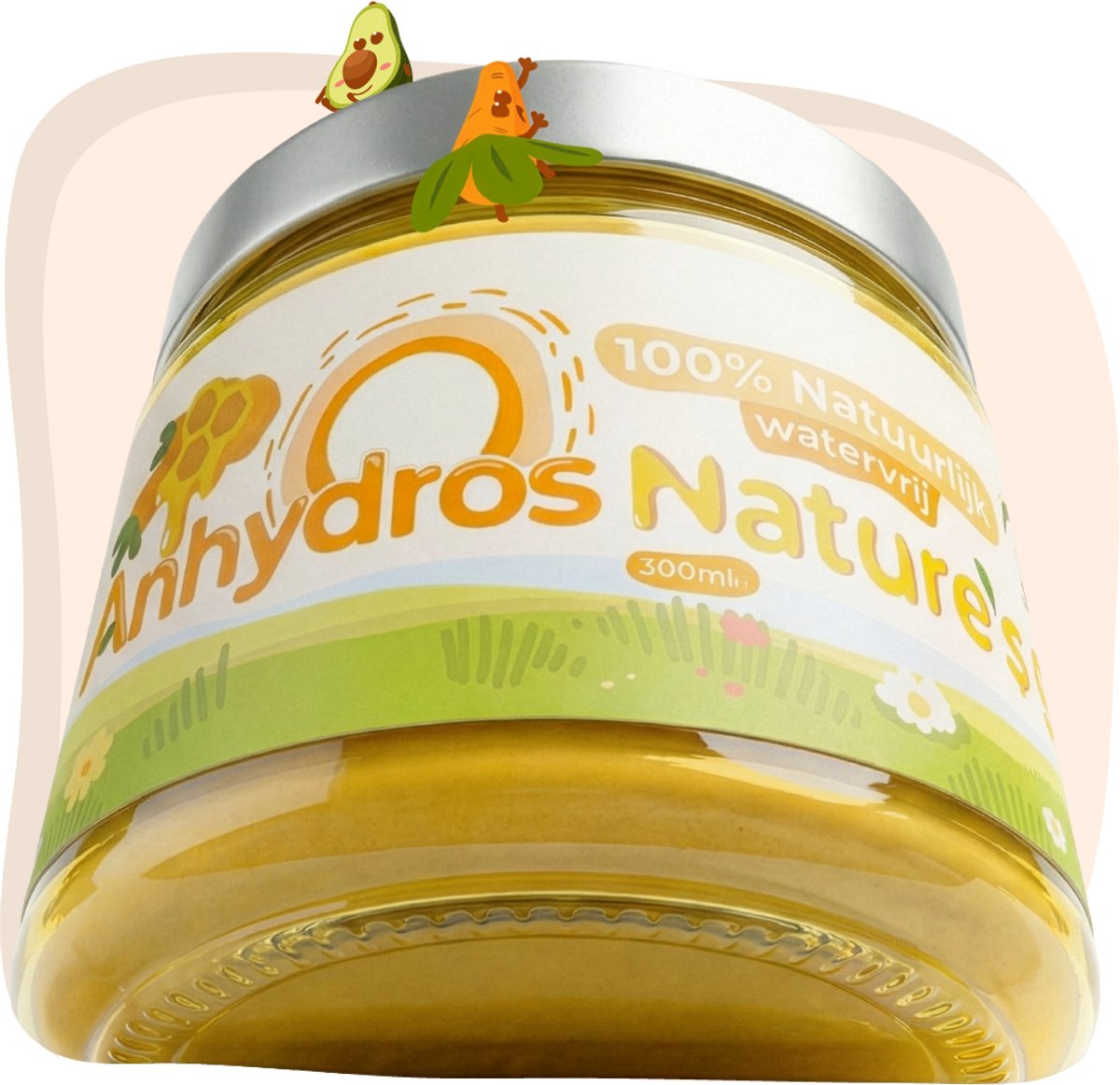 Destined® Anhydros Nature’s Gift - Dagcrème - Watervrij - 100% Natuurlijk - voor Gevoelige & Droge huidtypes 300ml