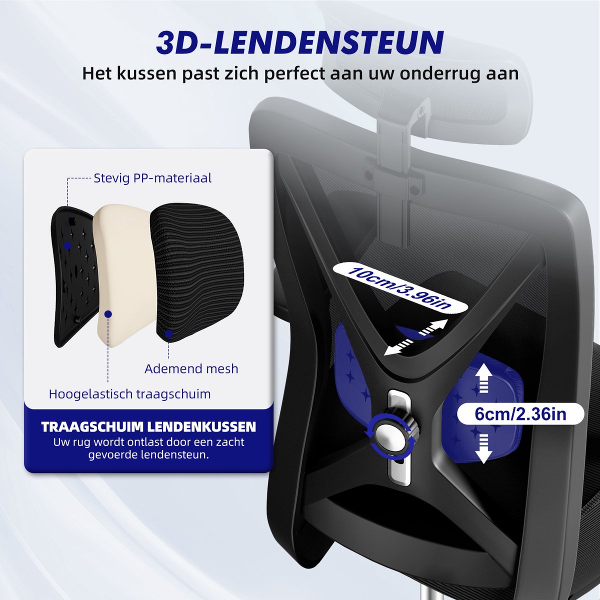 Hiaonyx bureaustoel-Ergonomische Bureaustoel-Bureaustoelen - afbeelding 2