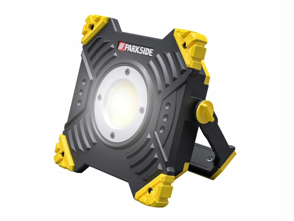 PARKSIDE® PAAL 6000 B2 – Accu Bouwlamp / LED Werklamp – 6000mAh – 20W – IP65 – USB & Type-C – Oplaadbaar – 22,2Wh – Geel/Zwart