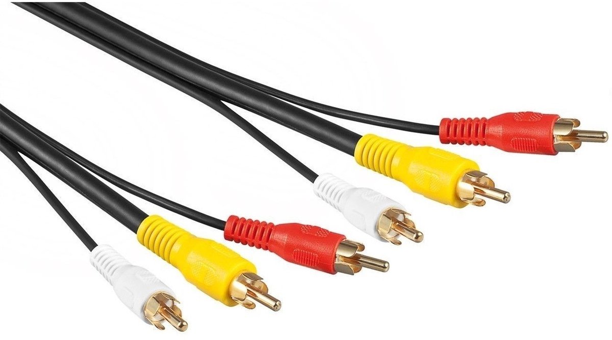 Tulp composiet audio video kabel - verguld - 1,5 meter