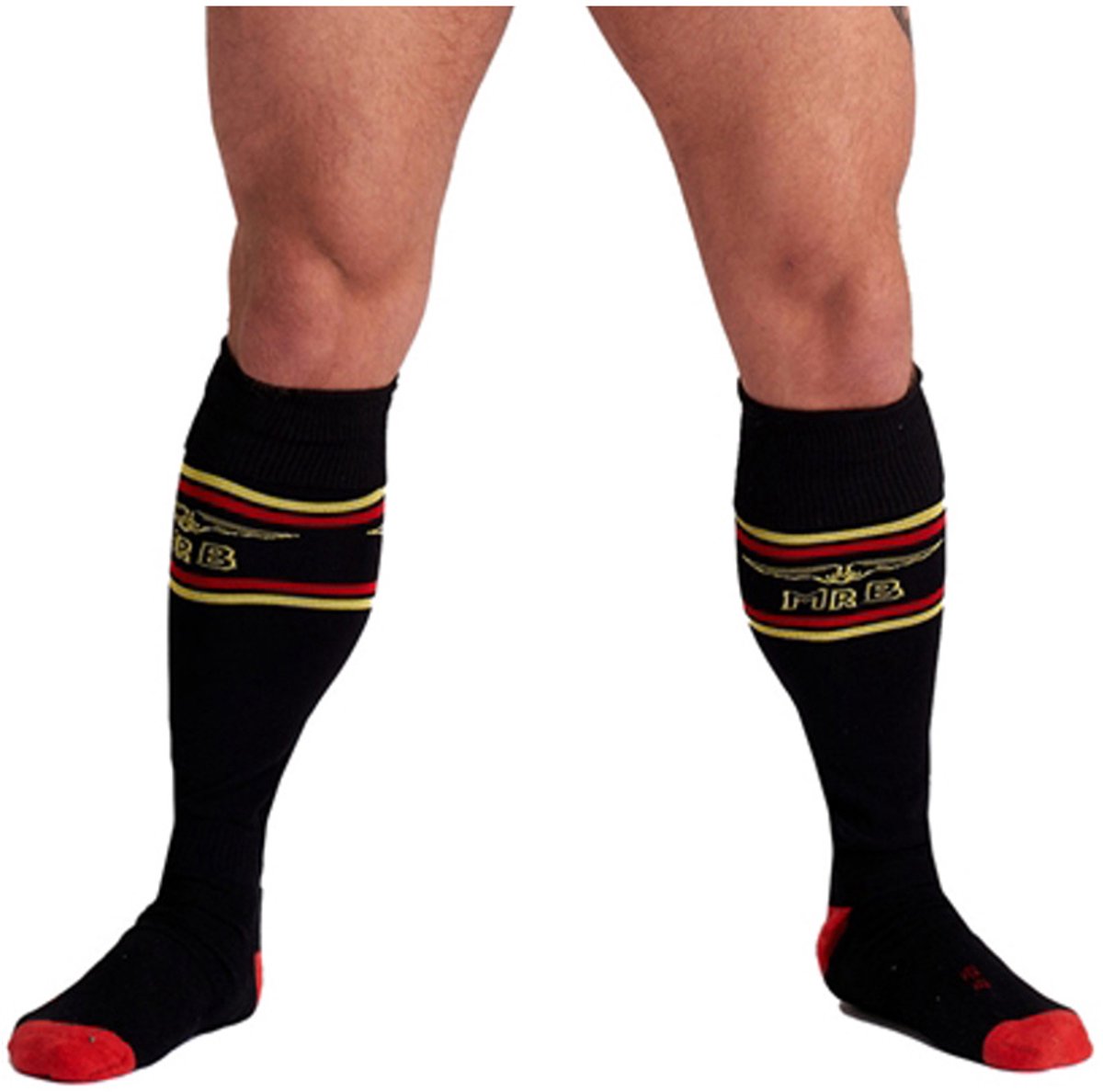 Mister B URBAN Voetbalsokken Zwart Geel Rood 38/41