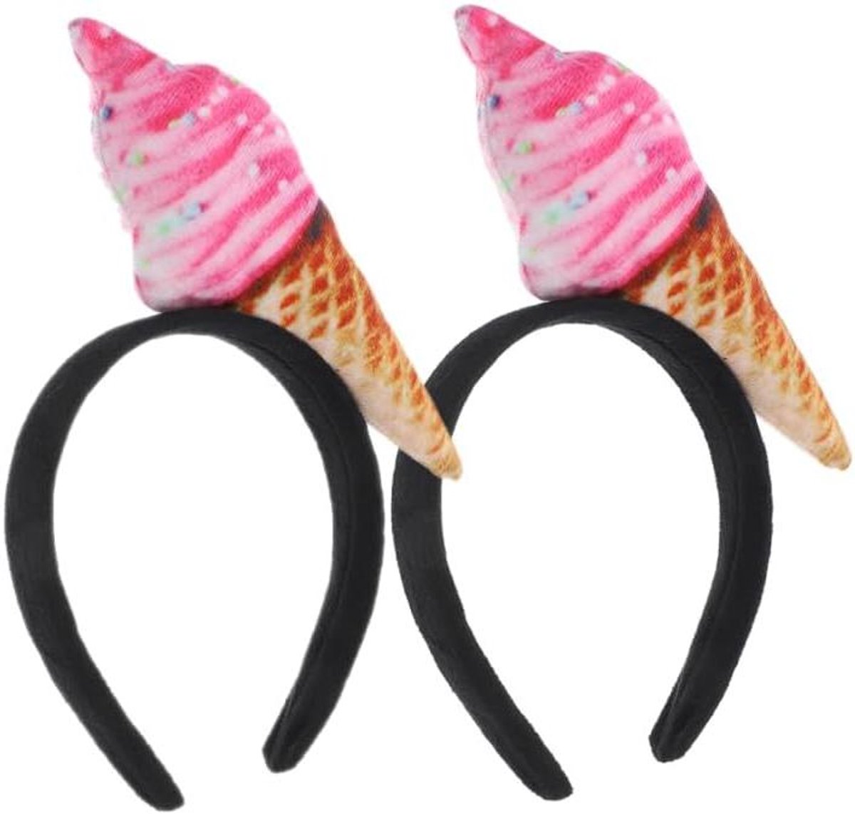 Cosensi - IJscrème Hoofdband voor Vrouwen - Set van 2 - Haaraccessoires voor Vakantie, Spa, en Halloween - Grappig Design - Met Smaakvolle Details