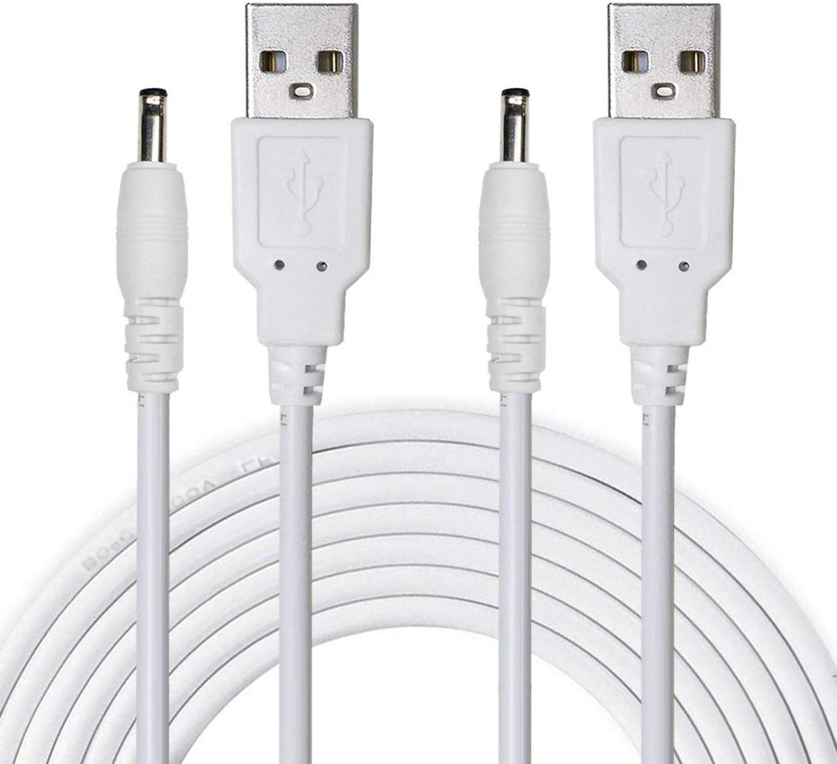 Cosensi - USB DC-stekker 5V 1,5m Wit - Tablet PC Mini-luidspreker USB-hub Router Monitoren