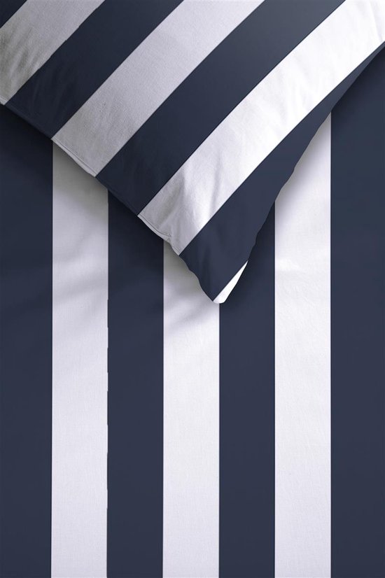 Vtwonen - Vertical Stripe dekbedovertrek - Eenpersoons - 140x200/220cm - Marineblauw van Merkloos — afbeelding 5