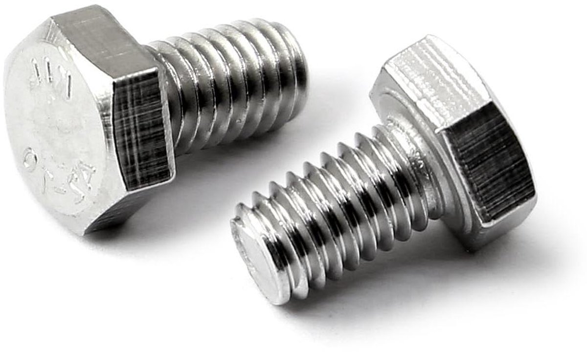 Cosensi - Roestvrijstalen zeskantschroeven M5x12mm, 60 stuks met volledige schroefdraad
