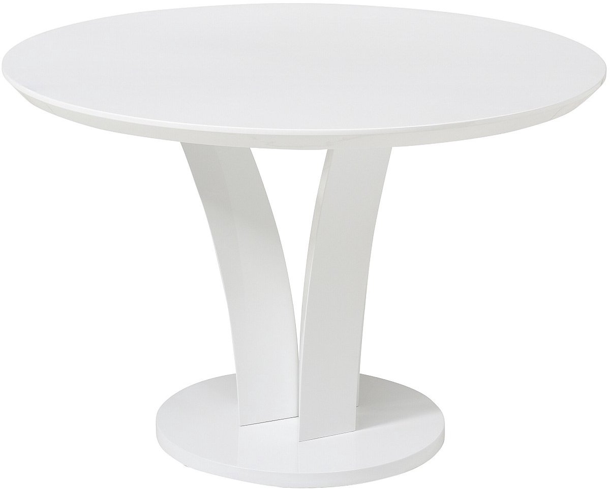 Vente-unique Ronde eettafel voor 4 personen van MDF - Wit gelakt - VIALETA
