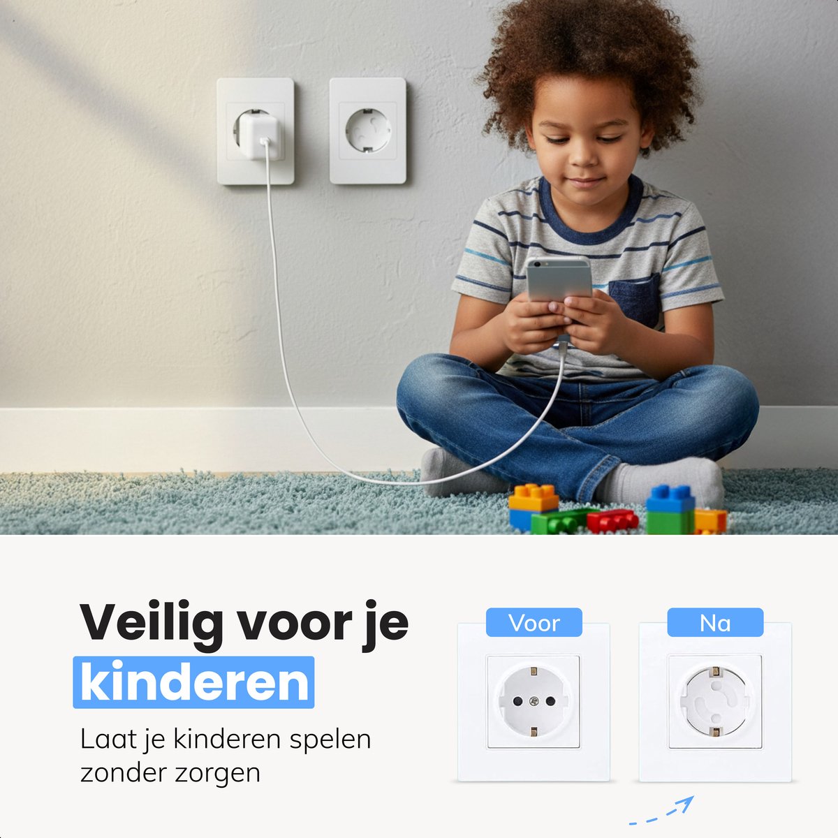 Luft Stopcontact beveiliging PRO - 15 stuks - Extra safe - Baby- en kinderbeveiliging - Voor Nederland en België - Afdekplaatje - Beschermers - Wit – foto 2