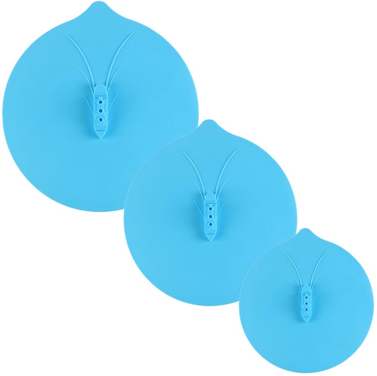 3PCS Stoomboot Siliconen Stoomboot Deksel Pot Deksel Morsbestendig Versheidsdeksel