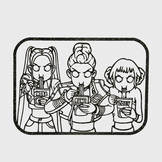 Décoration murale K Pop Hunter de Demon – Impression 3D – Design Uniek