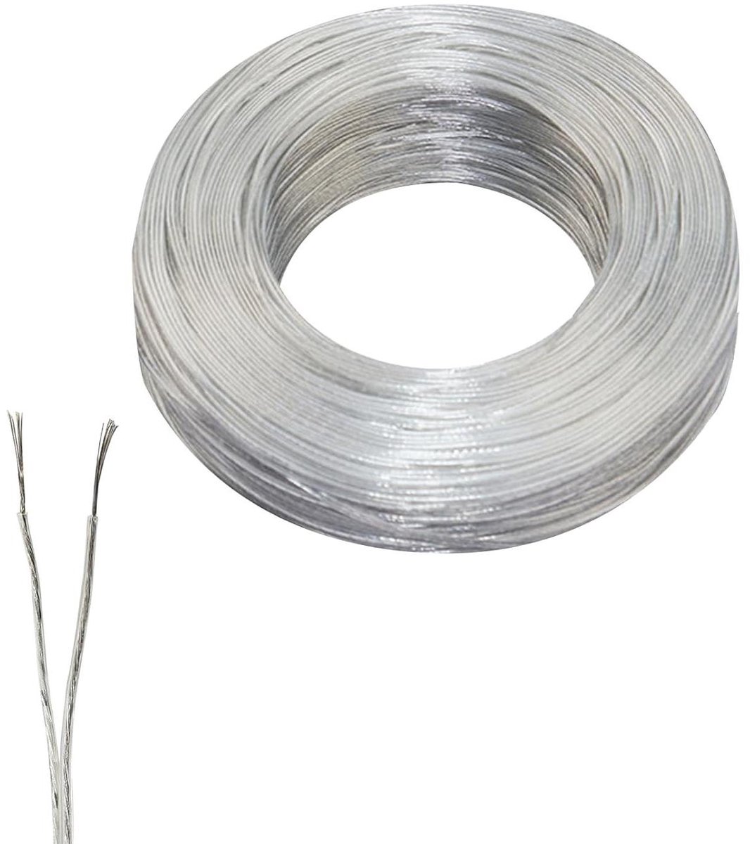 Cosensi - Transparante PVC flexibele kabel 20 meter - Elektrische kabel voor verlichting en lichtkettingen