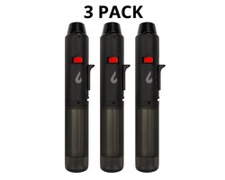 PyroStick Turbo – 3-Pack Stormaanstekers – Krachtige Blauwe Jetflame – Windproof & Navulbaar – Ideaal voor vuurwerk, BBQ & haard – Leuk cadeau voor december